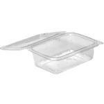 400 Pcs, 1250ml Transparent Hinged PET Container for Meal, Snacks, Cookies Packaging
