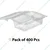 400 Pcs, 1250ml Transparent Hinged PET Container for Meal, Snacks, Cookies Packaging