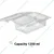 400 Pcs, 1250ml Transparent Hinged PET Container for Meal, Snacks, Cookies Packaging