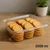 400 Pcs, 2000 ml Transparent Hinged PET Container for Meal, Snacks, Cookies Packaging