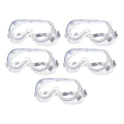 Super Safety Anti-Fog Transparent Laboratory Safety Goggles(Pack-5 Pcs)