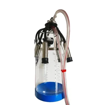 Godhan 25 Litre Transparent Milking Machine Bucket Set With Claw, Cluster and Pulsator