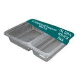 2 Compartment 250 Micron Transparent Meal Tray Without Lid