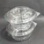 100pcs, 250ml Transparent Round Hinged Container for Dhokla, Burger and Snacks Packaging