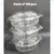 100pcs, 250ml Transparent Round Hinged Container for Dhokla, Burger and Snacks Packaging