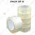 Premium Quality Transparent Shipping Packaging Tape, (Pack of 6)