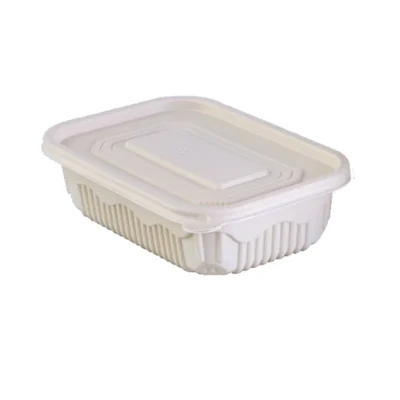 Premium 500ml, Cornstarch Meal Container with Lid(Pack-50 pcs)