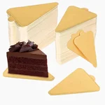 Pack of 100 Pcs Triangle Shape Golden Card Board Pastry Base
