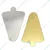 Pack of 100 Pcs Triangle Shape Card Board Pastry Base (Silver 50 Pcs and Golden 50 Pcs)