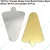Pack of 100 Pcs Triangle Shape Card Board Pastry Base (Silver 50 Pcs and Golden 50 Pcs)