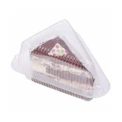 5 x 3.5 Inches Transparent Triangular Hinged Pastry Boxes for Cookies, Biscuits, Cake Slices(Pack-25 pcs)
