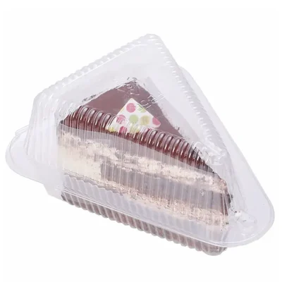 1200pcs Transparent Triangular Hinged Pastry Packaging Container