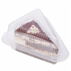 1200pcs Transparent Triangular Hinged Pastry Packaging Container