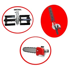 Heavy Duty Combo Brush Cutter Attachment of Chainsaw, Hedge Trimmer & Flat Tiller attachment for Brush Cutter(Size-26 mm shaft )