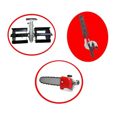 Heavy Duty Combo Brush Cutter Attachment of Chainsaw, Hedge Trimmer & Flat Tiller attachment for Brush Cutter(Size-26 mm shaft )