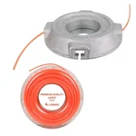 Premium Quality BC-410 Aluminum Trimmer Head and 3mm, 50 m Nylon Rope Combo for Brush Cutters