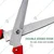 30cm Long Manual Stainless Steel Trimming Scissor Long blades Multifunctional