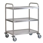 18X24X34 Inch Three layers (shelves) Trolley for Catering service, Stainless Steel Material With Castor Wheels
