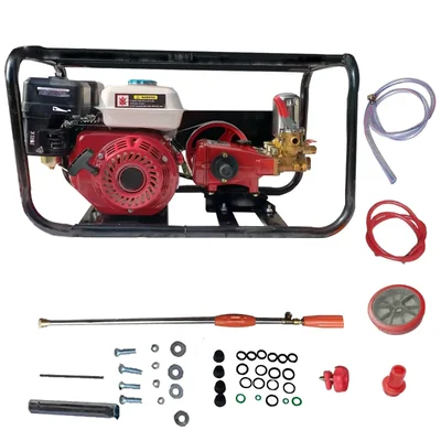  Heavy Duty Triple Piston HTP 22  Pump Set with 6.5 HP Petrol Engine