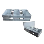 Aluminum 3 x 7 x 3 Inch Triple Bread Mould With Dhakkan Lid and 200 gram Capacity ( Each )