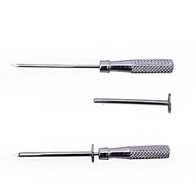 (Pack of 2) Trocar Cannula for Livestock 4 Inch Stainless Steel Veterinary Surgical Tool with Sharp Tip Metal Handle