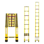 TROLIFT (GALT-FRP50) 5 meter/16.5 feet 12 Steps Fiberglass Telescopic Ladder, 150 kg Load Capacity