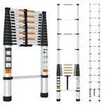 TROLIFT 18 Feet (5.5 meter) 14 Steps Aluminium Telescopic Ladder, 150 kg Load Capacity
