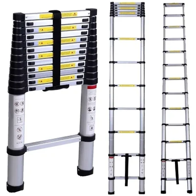 TROLIFT 23.6 Feet (7.2 meter) 16 Steps Aluminium Telescopic Ladder, 150 kg Load Capacity