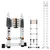TROLIFT 19 Feet (5.5 meter) 18 Steps 2-in-1 Double Aluminium Telescopic Ladder, 150 kg Load Capacity