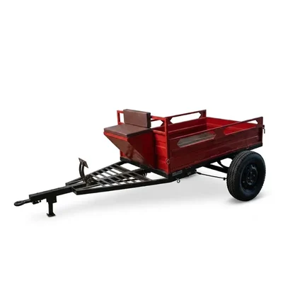 Heavy Duty Trolley Attachment with Car Tyre for 7 to 12 HP Center & Back Rotary Power Weeder