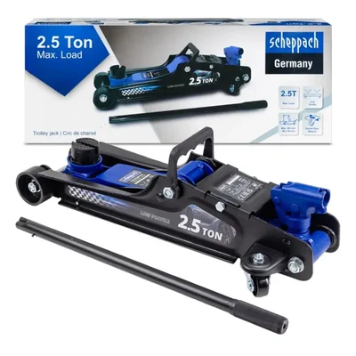 Scheppach 2.5 Ton Load Capacity Trolley Jack, 385 mm Maximum Lifting Height, Sch-T825010