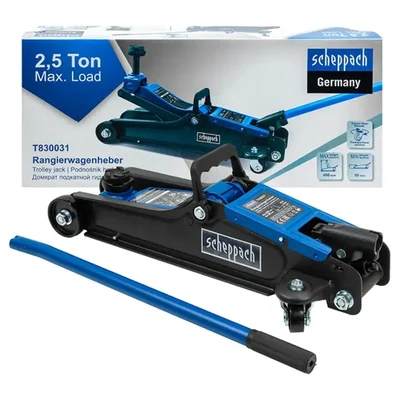 Scheppach 2.5 Ton Load Capacity Trolley Jack, 400 mm Maximum Lifting Height ( Sch-T830031 )