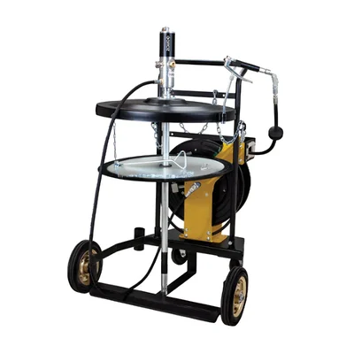 Groz 50:1 Ratio Trolley Mounted Grease Pump Kit With Drum Cart for 180 Kg Grease Drum (TMK/GP3H/B/BSP)