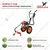 Sharp Garuda 63 cc 2-Stroke Petrol Engine Trolley Type Brush Cutter with Free Accessories