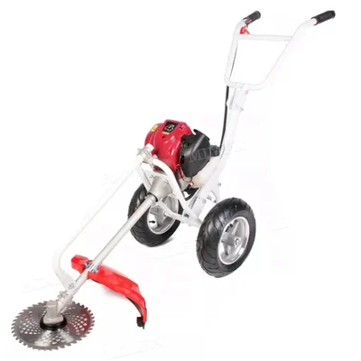 Orezen Premium Quality 4 Stroke 35 CC Trolley Type Brush Cutter / Grass Cutter Machine