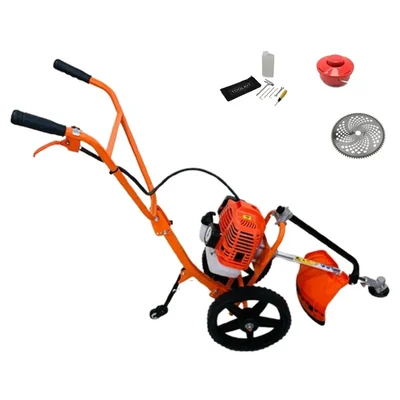 GRAMSTRONG  Push / Trolley Type Grass Cutter with Powerful 2 Stroke 52CC Engine For Grass & Weed Cutting