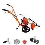 GRAMSTRONG Trolley Type Premium Grass Cutter, 2 Stroke 52CC With Cross Blade Tiller Attachment