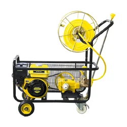 Kisankraft Trolley Type HTP Sprayer Set KK-PSP-202T, With 4 Stroke 163 CC Engine and 50 meter Hose Pipe 