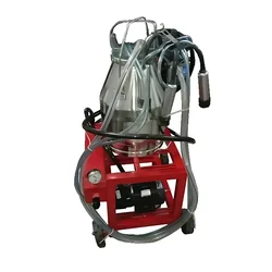 Commercial 0.5HP Trolley Type 20L Single Bucket Milking Machine, 60 PPM