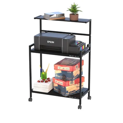 Vinayak Machines Heavy Duty 3-Tier Rolling Trolley with Wheels & Top Rack For Multi Purpose Use 