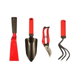 Jaiveer Set of 4 Garden Tools - Khurpi, Trowel, Shears and Cultivator | Used for Effective Gardening