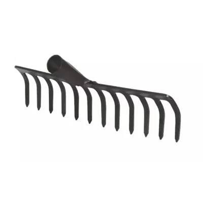 Global Nature Agro 12 Tine Garden Rake Without Handle, 12 Inch Blade, Metal Manual Rake For Home, Farming & Gardening