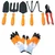 AGT Garden Tools Combo Kit of 5 Tools Trowel Set, a Double-Cut Garden Cutter, and Gardening Gloves (7 Tools)