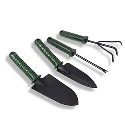 Jaiveer Set of 4 Garden Tools - Trowel, Transplanter, Cultivator and Weeder | Used for Effective Gardening
