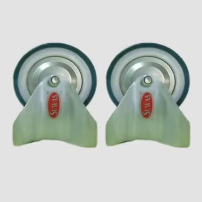 Suwas Trolley 6”x2” 200Kg/Wheel Loading Capacity 2Pcs TPR(Thermoplastic Rubber) Fixed Castor Wheel With 6 Month Warranty