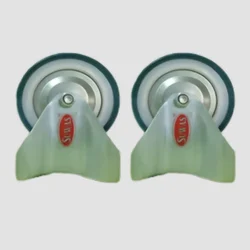 Suwas Trolley 6”x2” 200Kg/Wheel Loading Capacity 2Pcs TPR(Thermoplastic Rubber) Fixed Castor Wheel With 6 Month Warranty