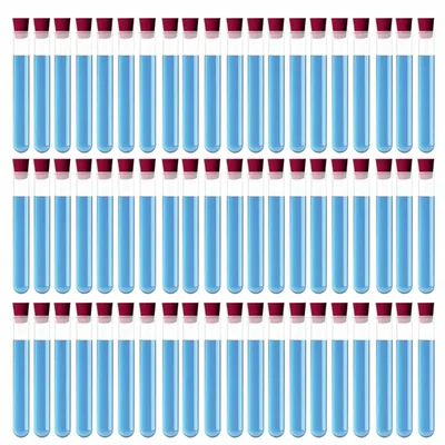 SBT 100 pcs Borosilicate Glass Test Tube with Rubber Cork Stoppers (50 Test tube, 50 Cork)