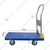 Tuflift 150 kg Load Capacity Foldable HDPE Platform Trolley With Stainless Steel Handle, 1.5 ft x 2.5 ft Platform Size
