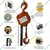 TUFLIFT 1 Ton Single Fall HSC Type Chain Pulley Block, 6 mm Load Chain Diameter(Chain Length-3 meter)