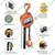 TUFLIFT 2 Ton Single Fall VT Series Chain Pulley Block, 8 mm Load Chain Diameter(Chain Length-3 meter)